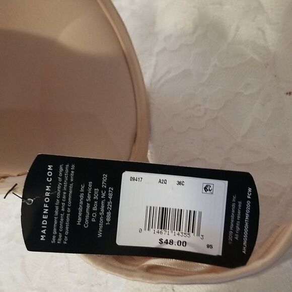 NWT Maidenform Sweet Nothings Lightly‎ padded Support Bra 36C - Picture 6 of 6